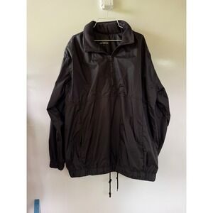 Vtg Acuity Mens Black Windbreaker Track Suit Set XL Half Zip Jacket and Pants